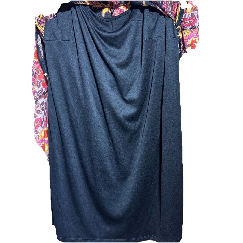 MAIA Long Sleeve‎ Floral Chiffon Shift Dress  Floral With Full Slip Liner 12-14 - Picture 6 of 9